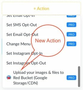 Red Bucket - ManyChat Action